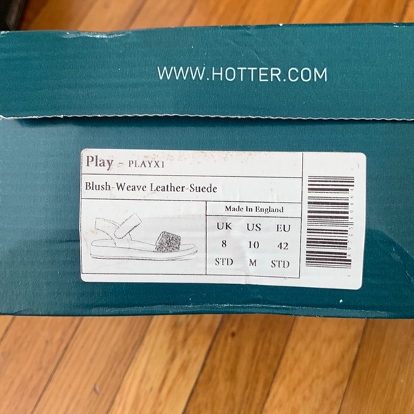 NIB Hotter Play Blush Weave Leather Suede Women’s Sandals - Size 10 - Picture 7 of 7